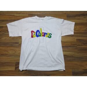 80s De Colores Rainbow Cross T-shirt, Spanish Christian Song XL